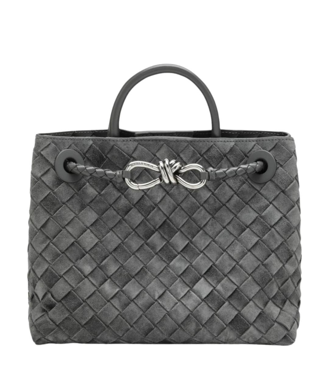 BOTTEGA VENETA Серая замшевая сумка тоут, фото 1