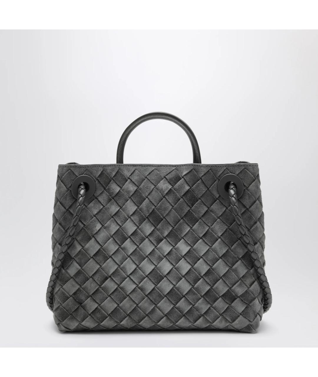 BOTTEGA VENETA Серая замшевая сумка тоут, фото 3