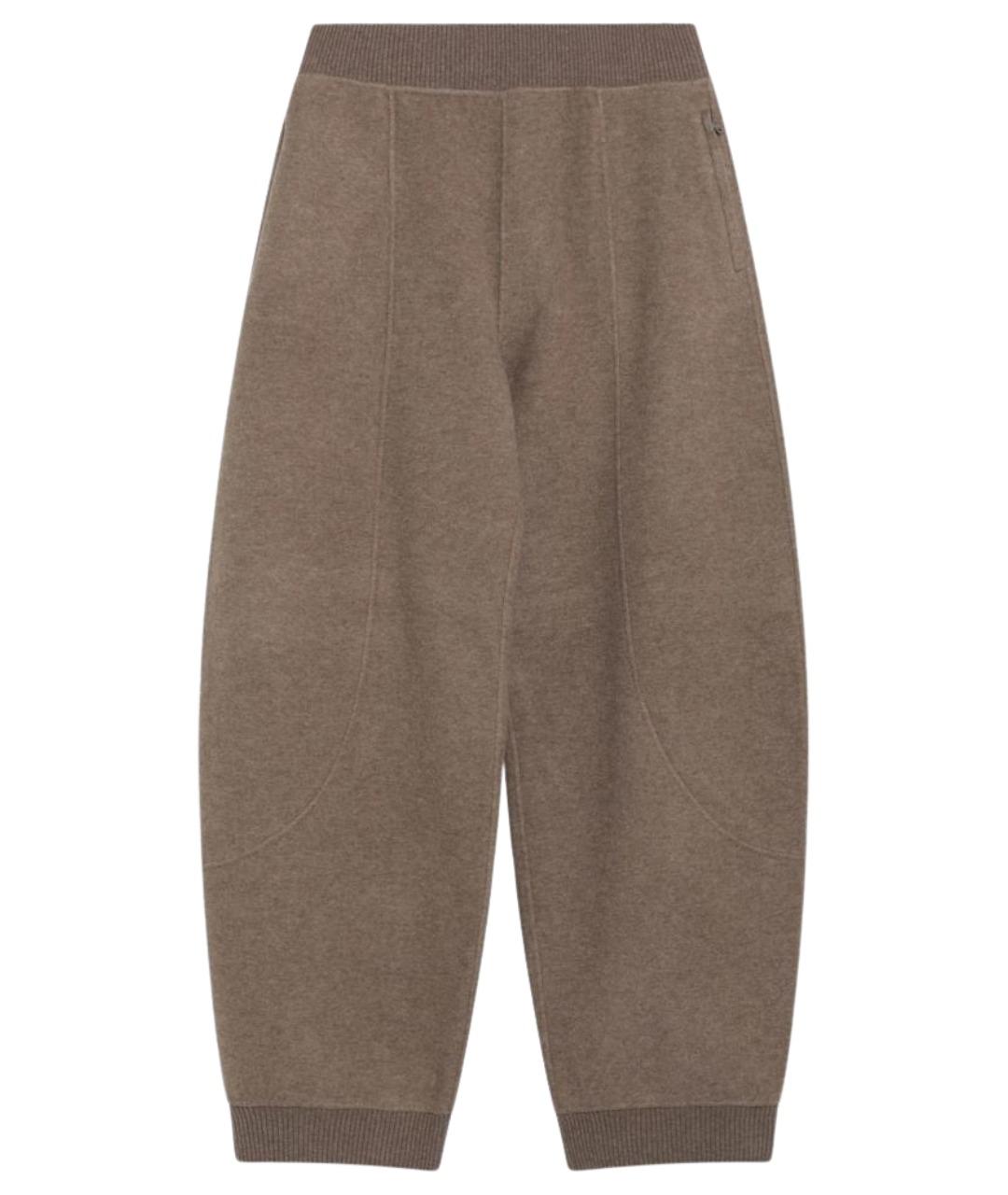 MAX MARA Коричневые шерстяные брюки широкие, фото 1