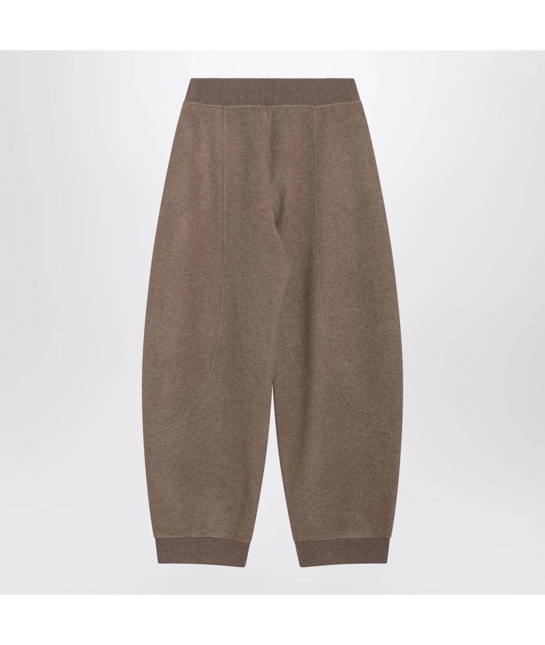 MAX MARA Коричневые шерстяные брюки широкие, фото 2