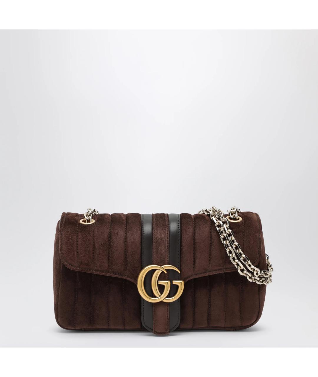 GUCCI Коричневая замшевая сумка через плечо, фото 3