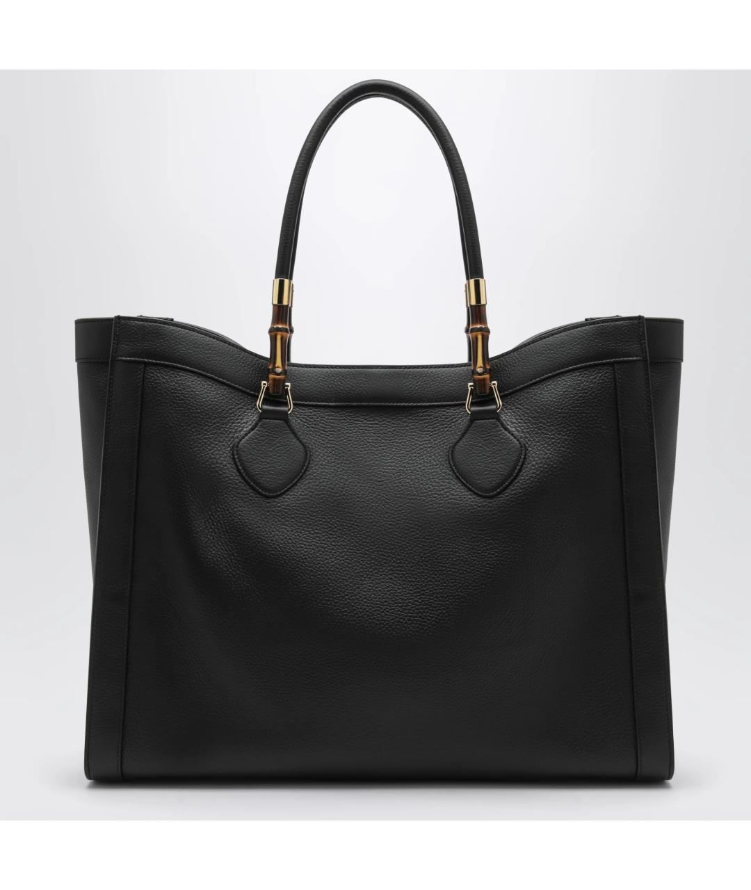 GUCCI Черная кожаная сумка тоут, фото 2