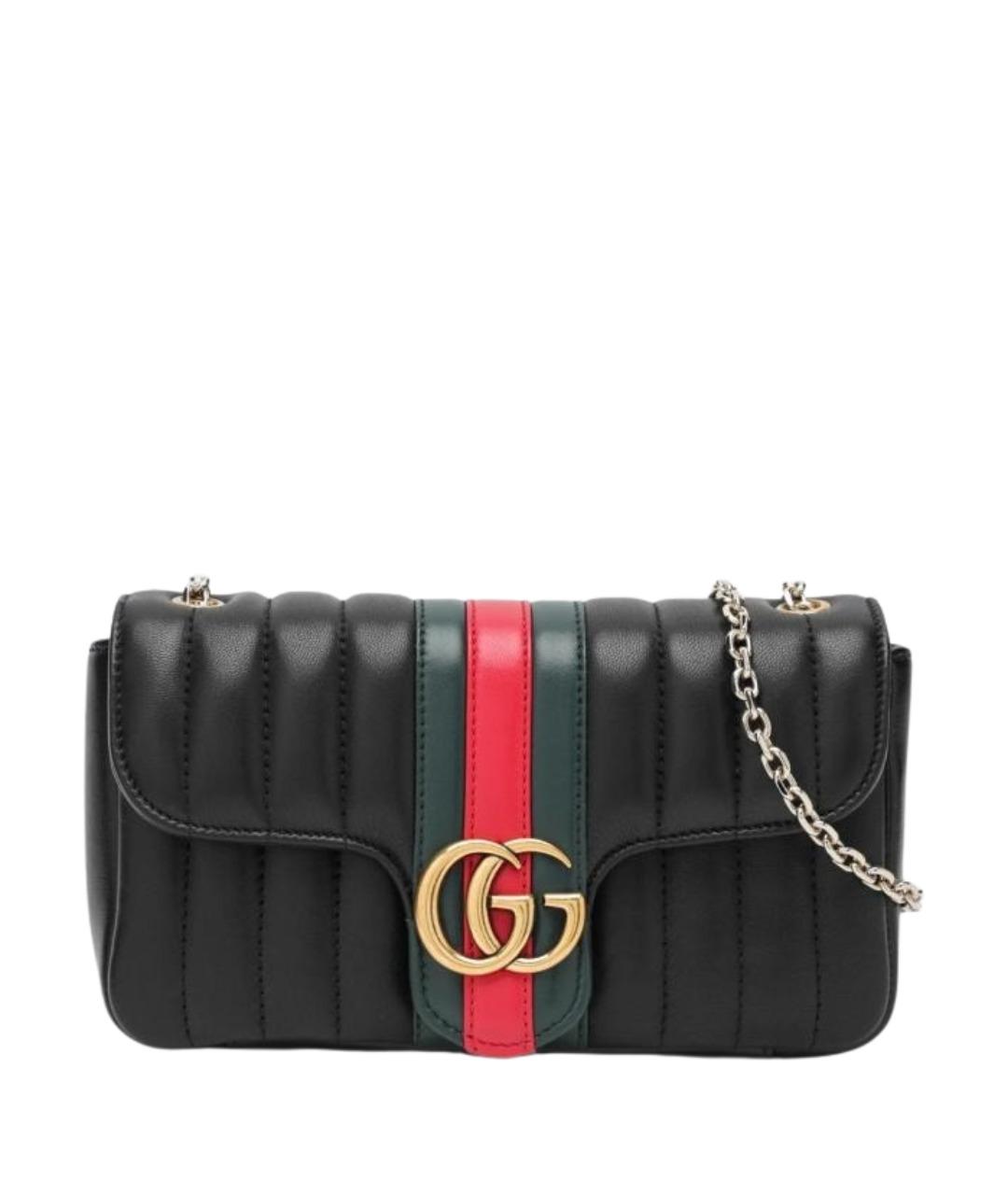 GUCCI Черная кожаная сумка через плечо, фото 1
