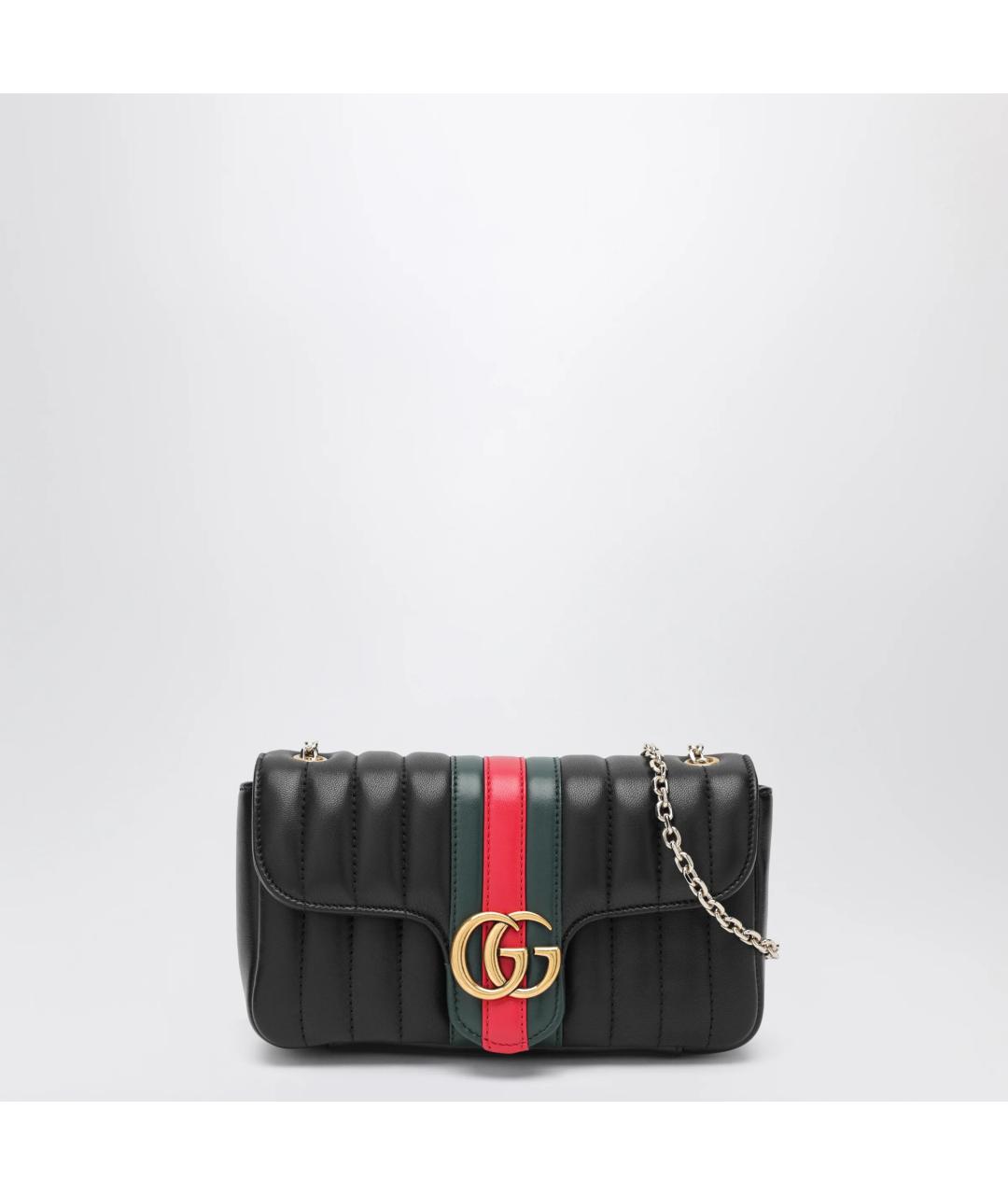GUCCI Черная кожаная сумка через плечо, фото 3