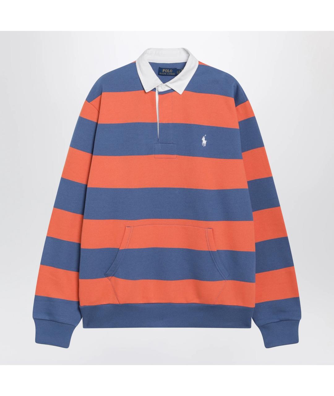 POLO RALPH LAUREN Мульти хлопковое поло с длинным рукавом, фото 3