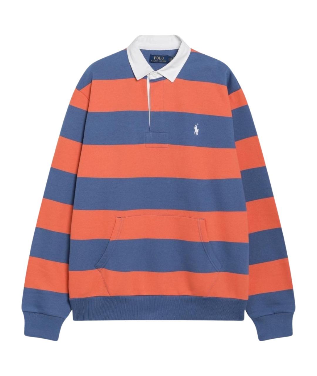 POLO RALPH LAUREN Мульти хлопковое поло с длинным рукавом, фото 1