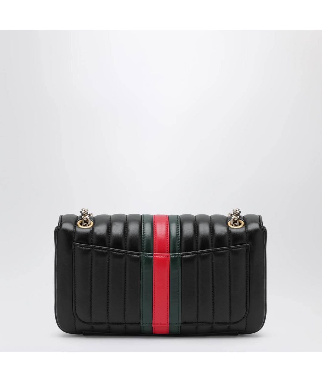 GUCCI Черная кожаная сумка через плечо, фото 2
