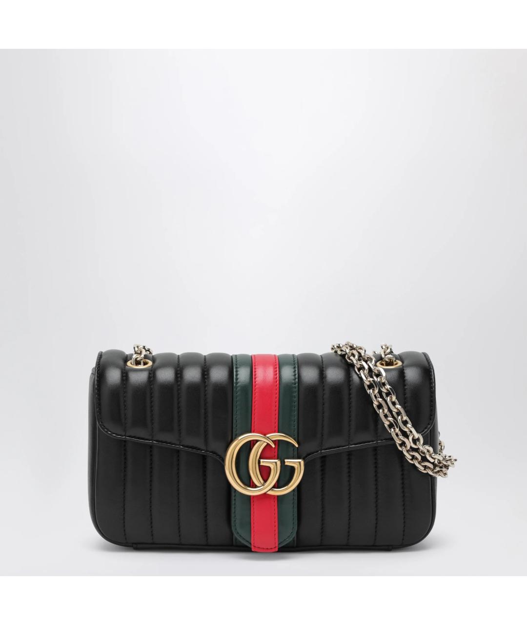 GUCCI Черная кожаная сумка через плечо, фото 3