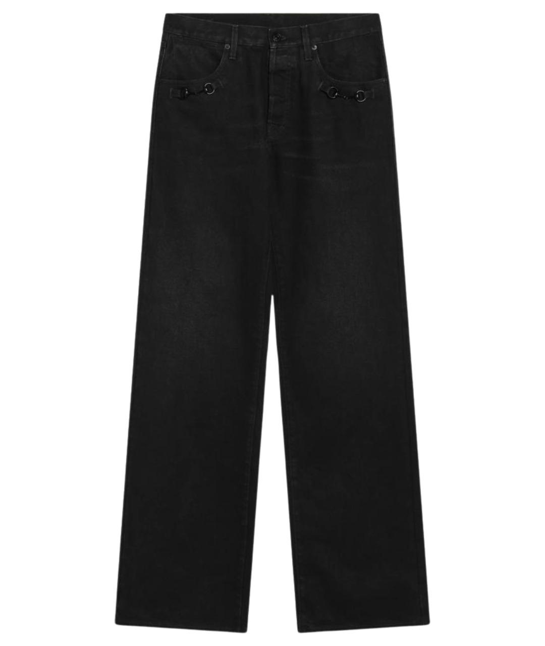 GUCCI Коричневые хлопковые прямые джинсы, фото 1