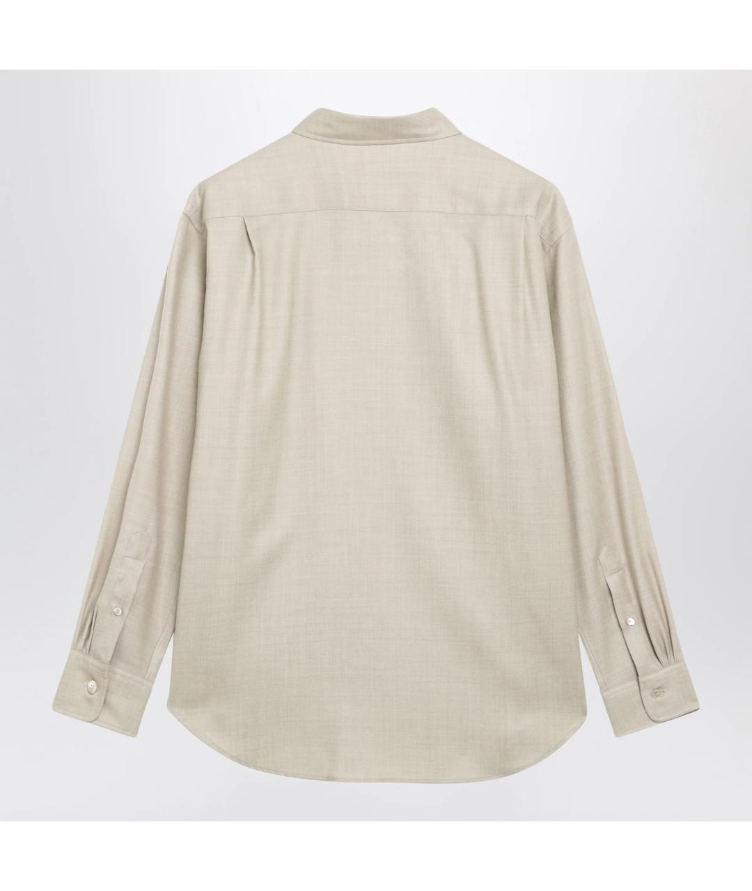 AURALEE Бежевая шерстяная рубашка, фото 2
