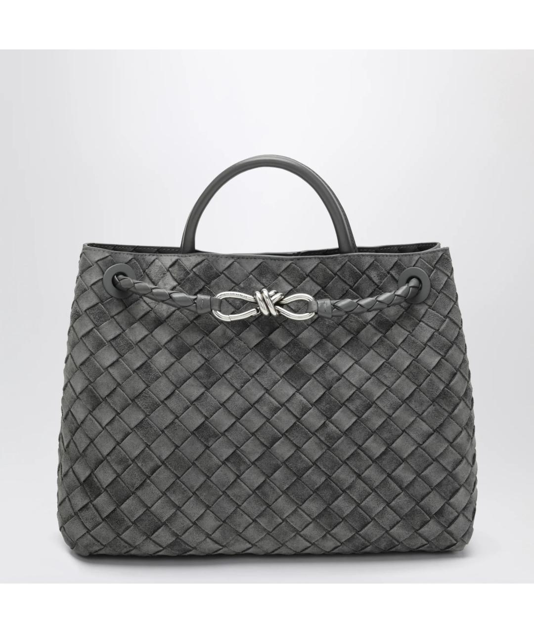 BOTTEGA VENETA Серая замшевая сумка тоут, фото 6