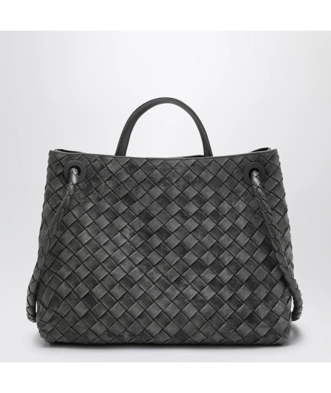 BOTTEGA VENETA Серая замшевая сумка тоут, фото 3