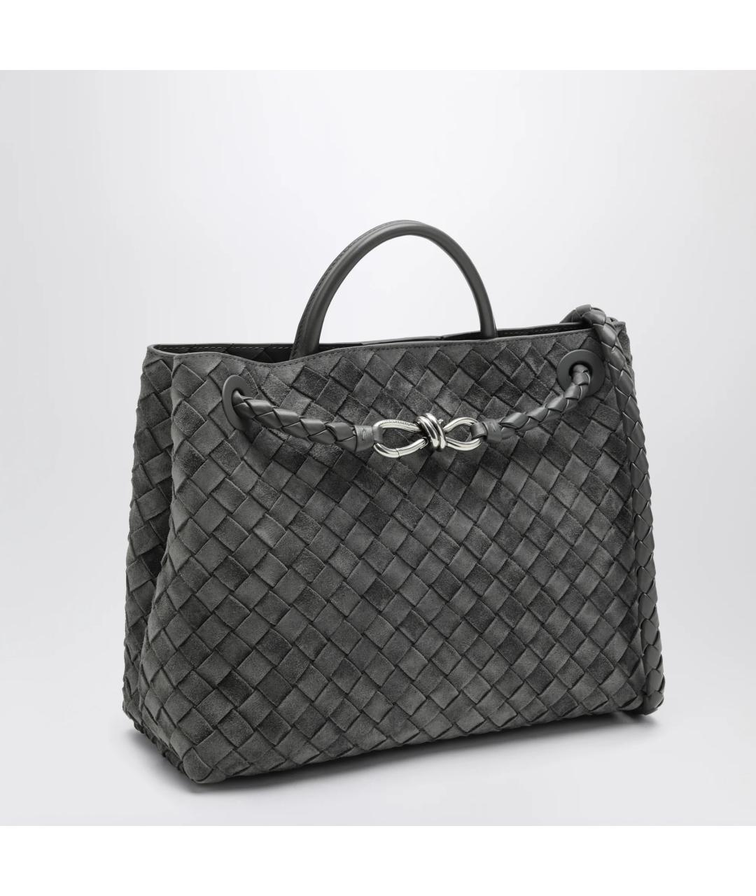 BOTTEGA VENETA Серая замшевая сумка тоут, фото 2