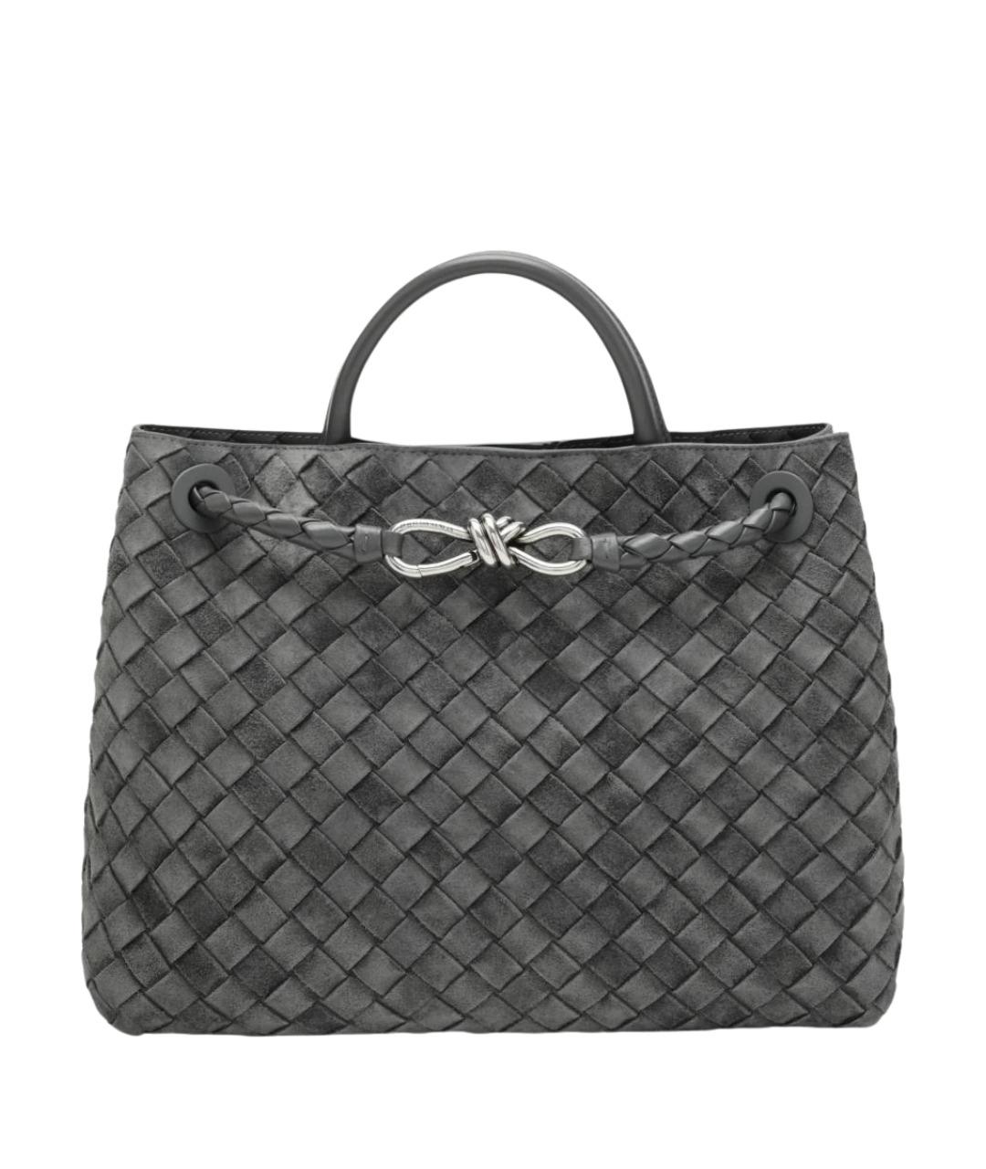 BOTTEGA VENETA Серая замшевая сумка тоут, фото 1