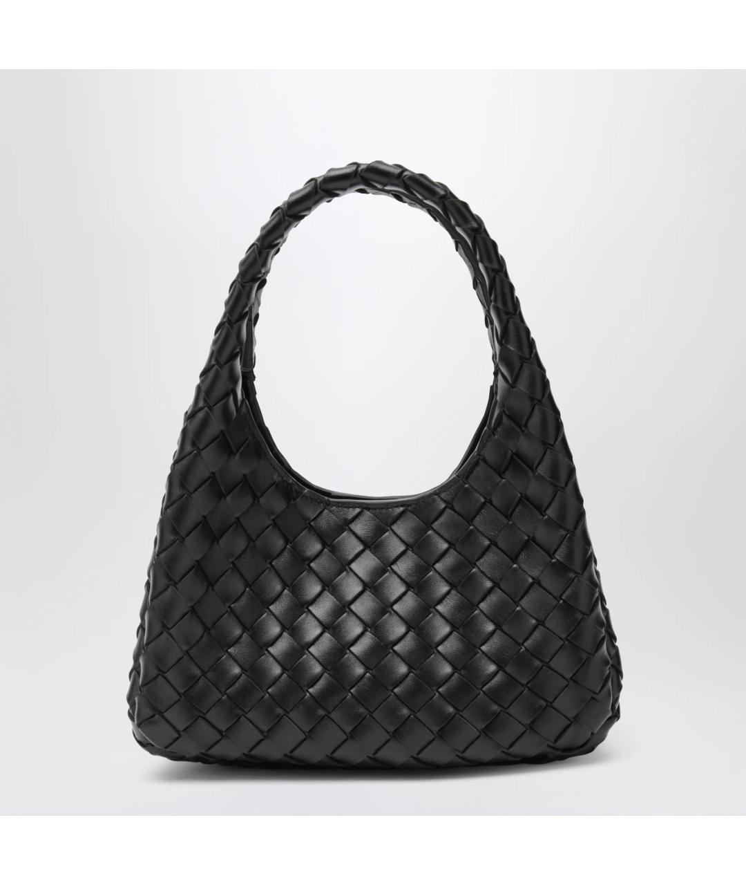 BOTTEGA VENETA Черная кожаная сумка через плечо, фото 3