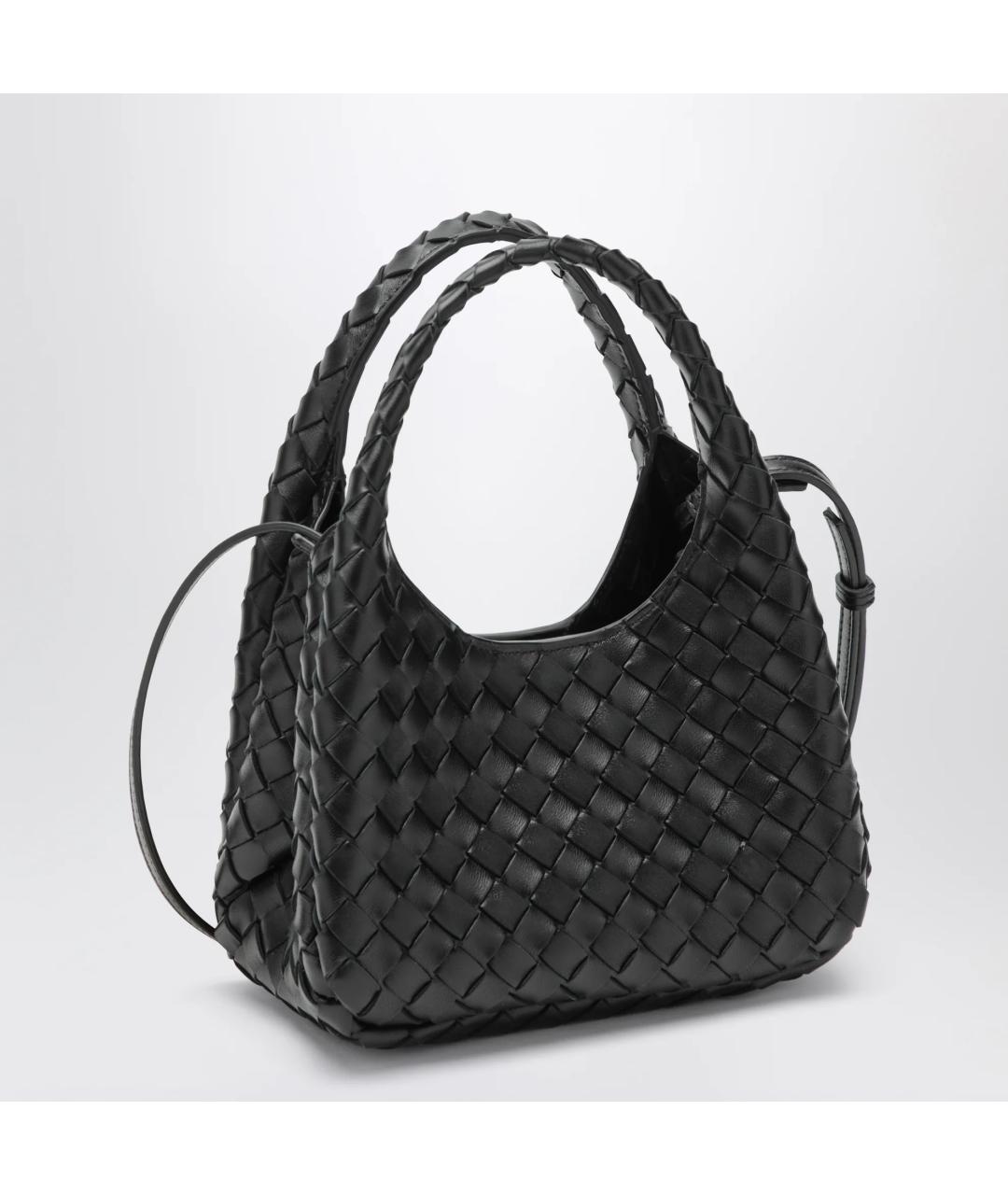 BOTTEGA VENETA Черная кожаная сумка через плечо, фото 2