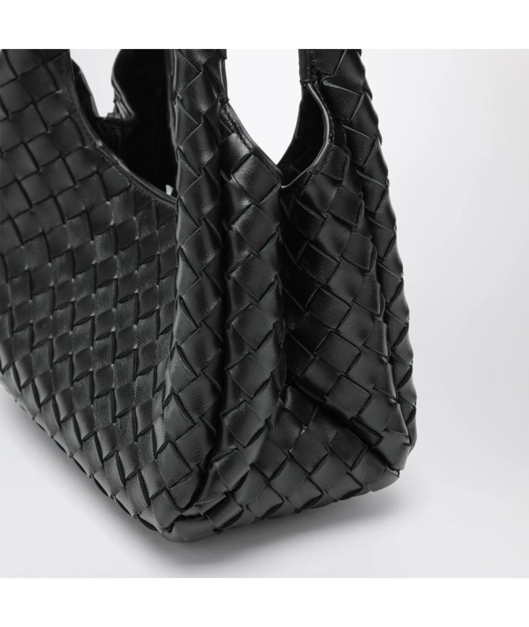 BOTTEGA VENETA Черная кожаная сумка через плечо, фото 5