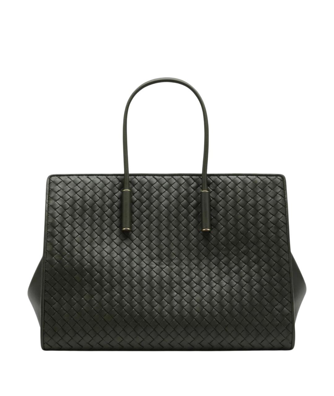 BOTTEGA VENETA Зеленая кожаная сумка тоут, фото 1