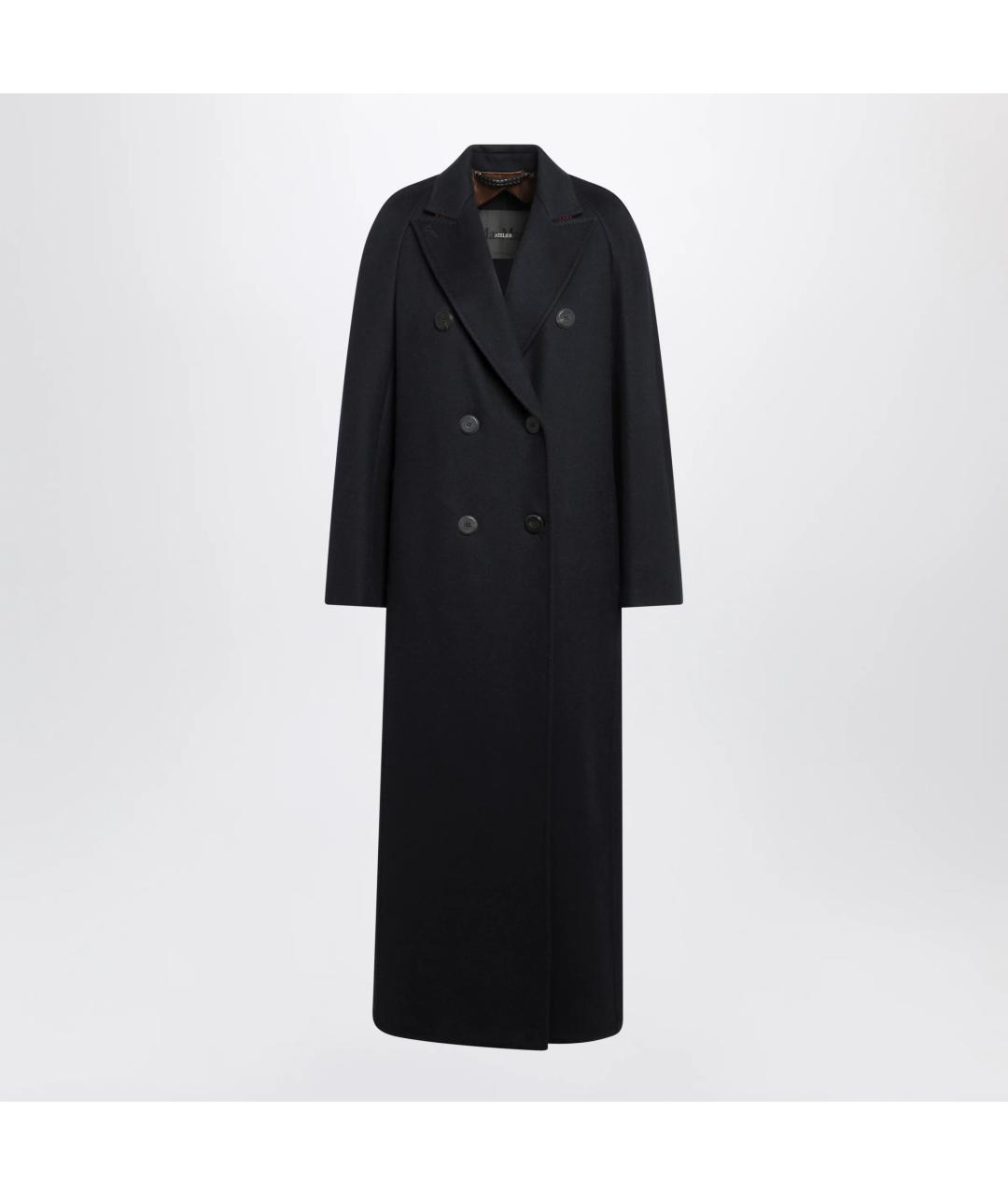 MAX MARA Темно-синее кашемировое пальто, фото 3