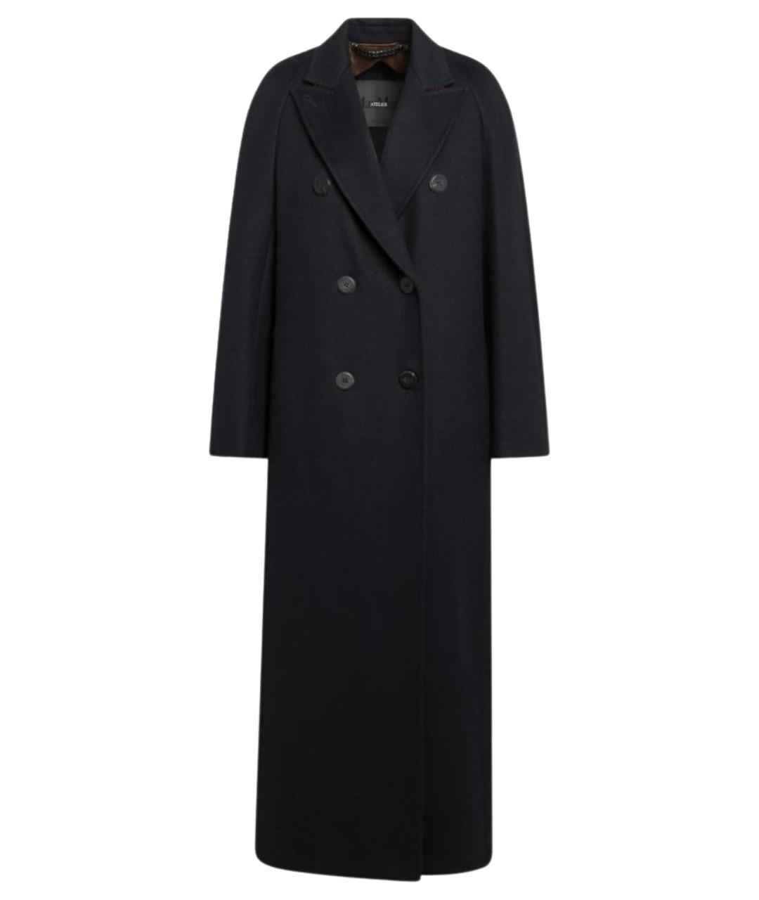 MAX MARA Темно-синее кашемировое пальто, фото 1