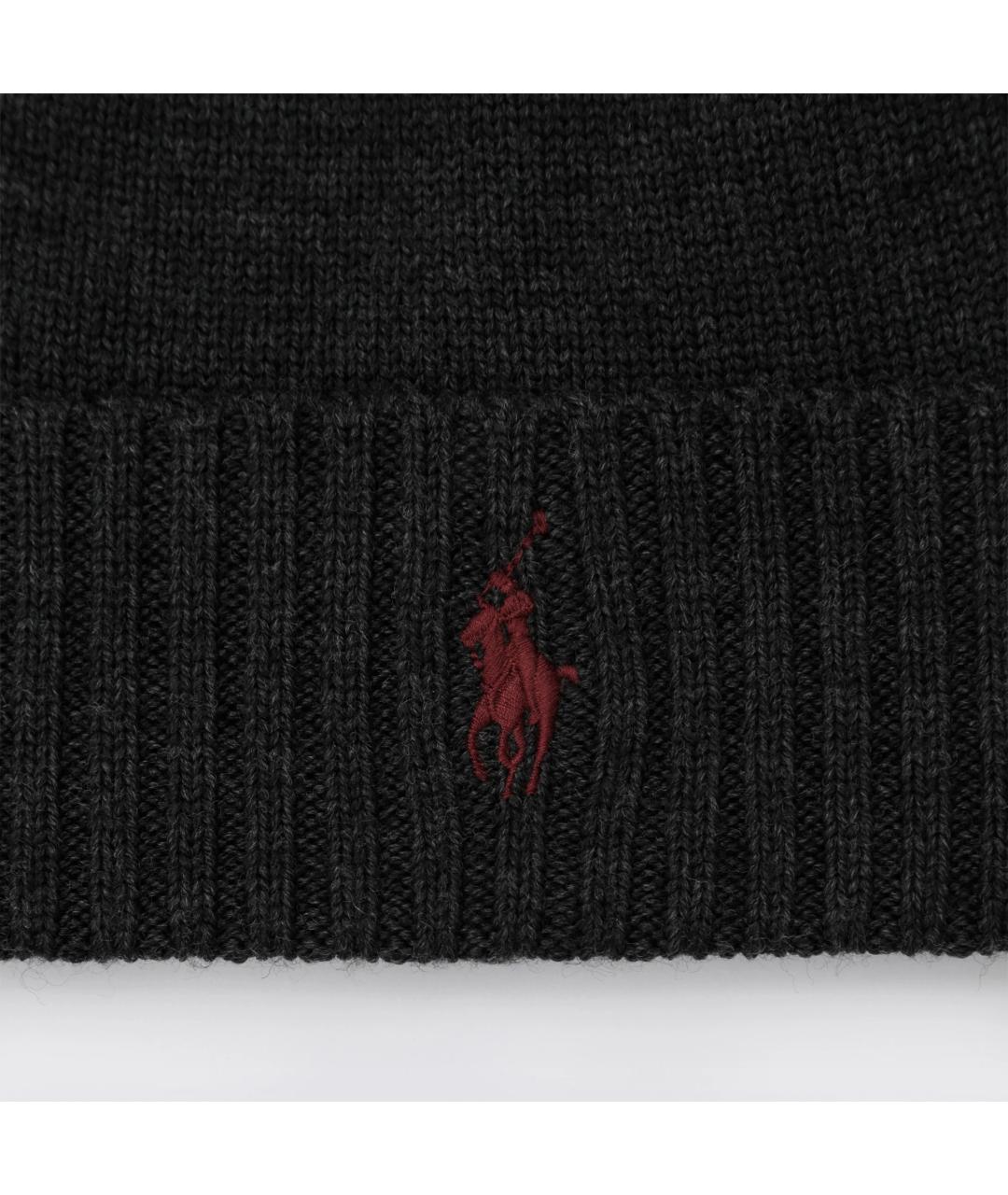 POLO RALPH LAUREN Серая шерстяная шапка, фото 2