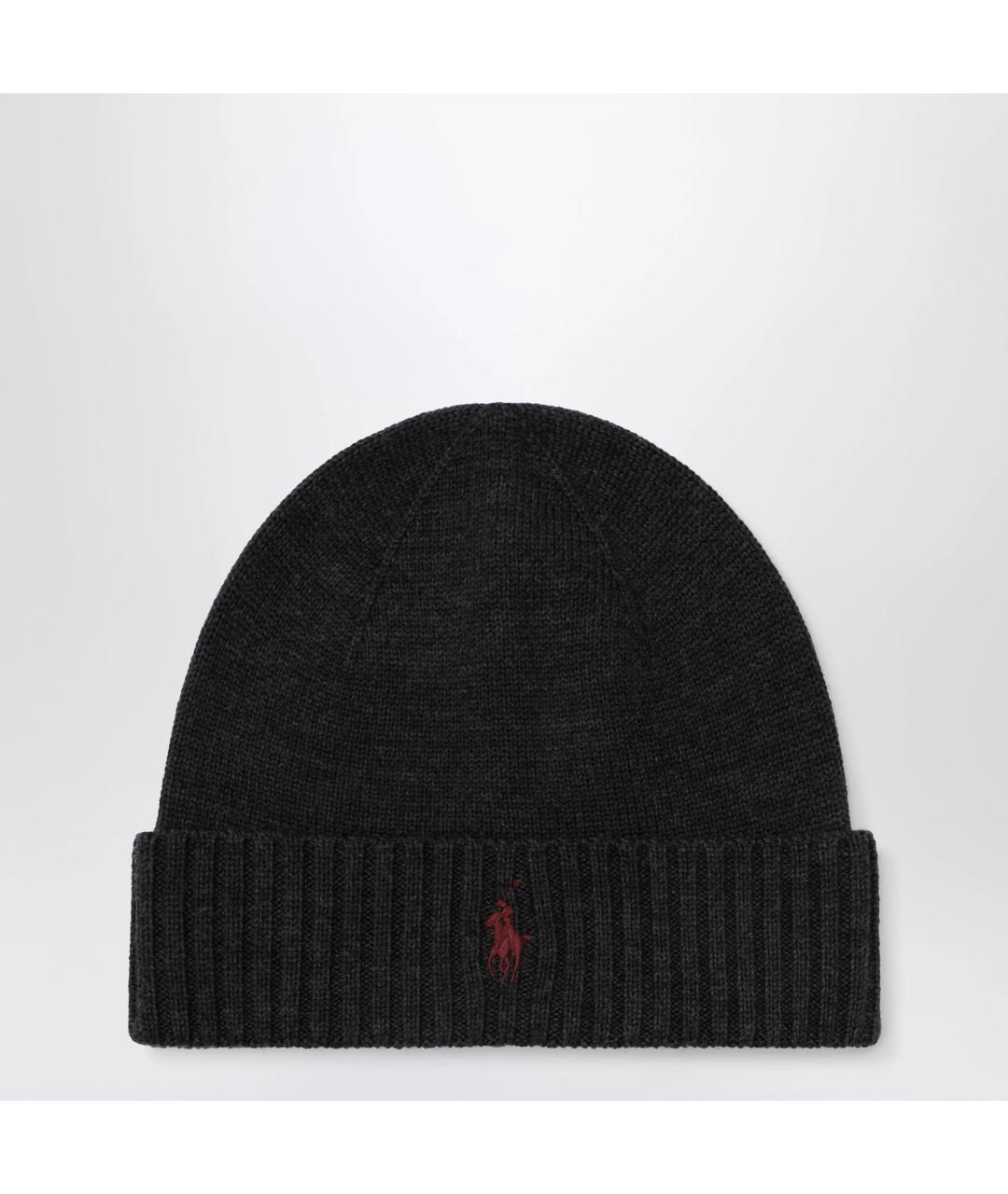 POLO RALPH LAUREN Серая шерстяная шапка, фото 3