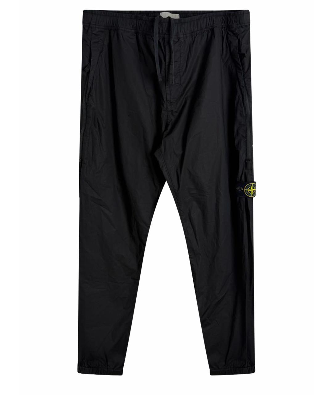 STONE ISLAND Черные хлопко-эластановые повседневные брюки, фото 1