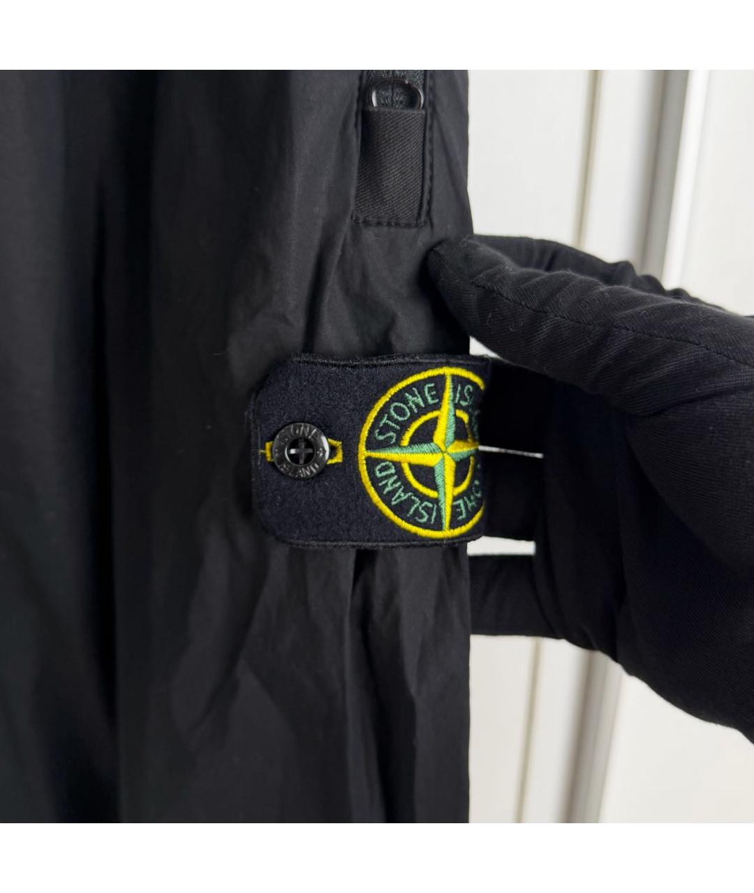 STONE ISLAND Черные хлопко-эластановые повседневные брюки, фото 3