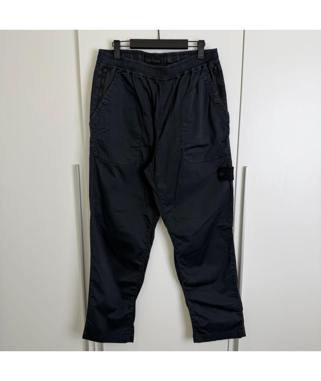 STONE ISLAND Темно-синие повседневные брюки, фото 6