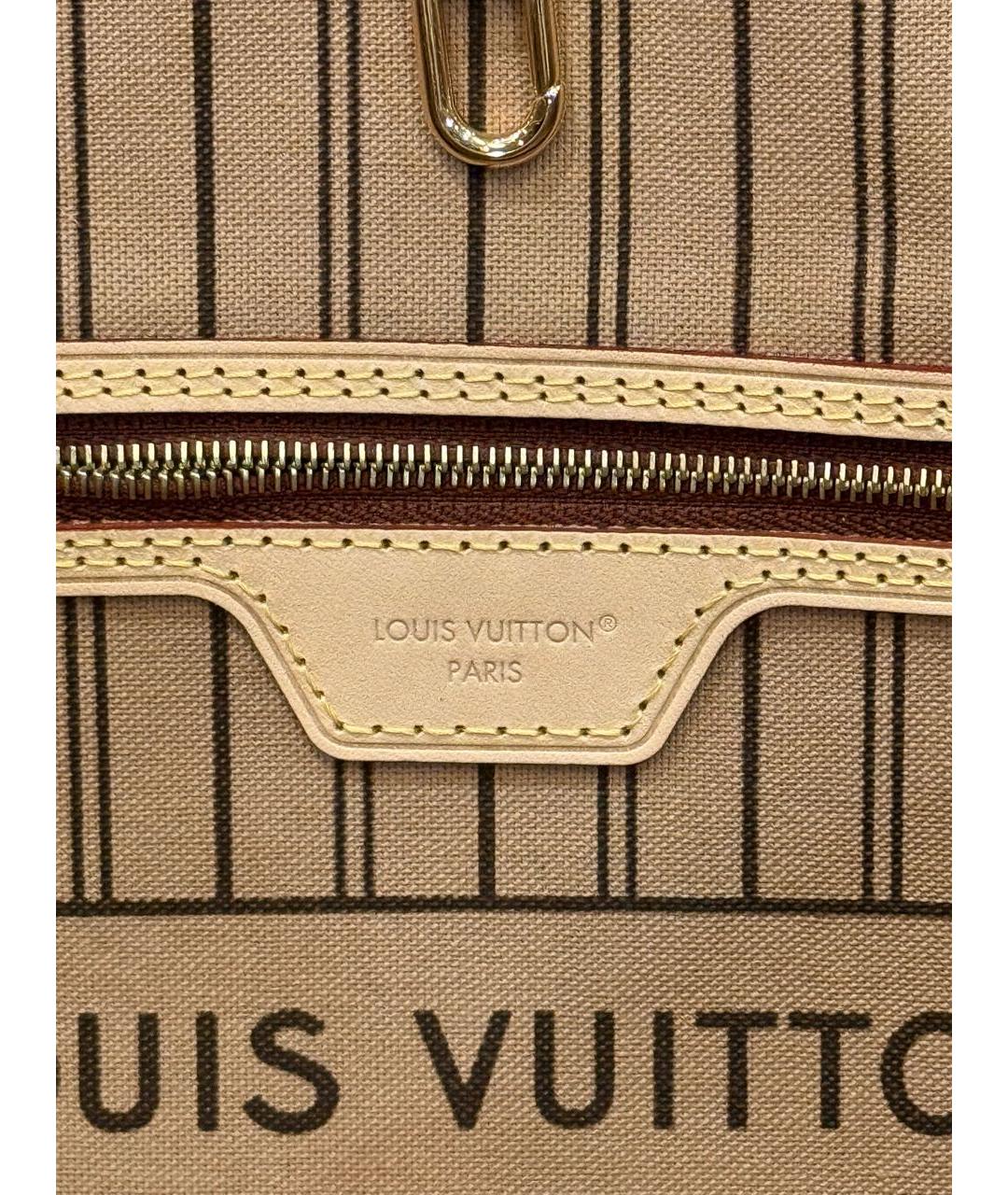 LOUIS VUITTON Коричневая сумка тоут из канвы, фото 6