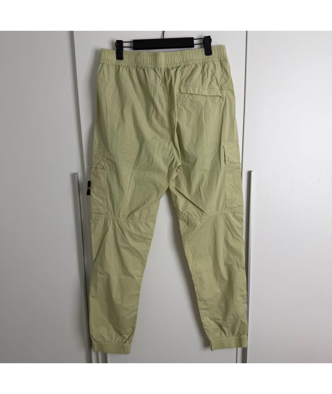 STONE ISLAND Бежевые хлопко-эластановые повседневные брюки, фото 2