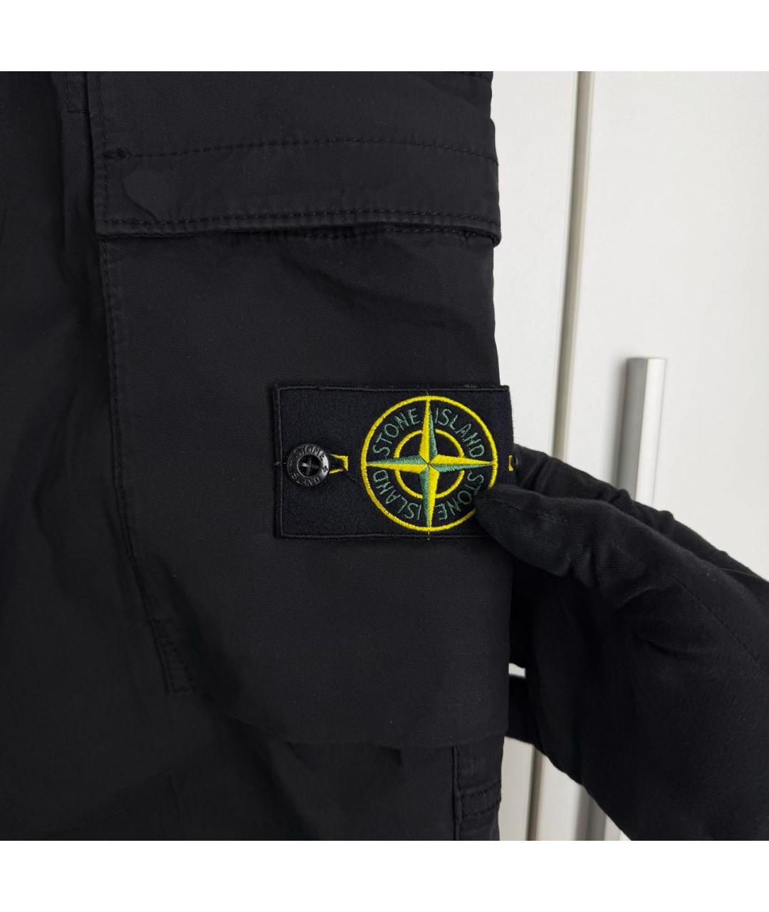 STONE ISLAND Черные повседневные брюки, фото 3