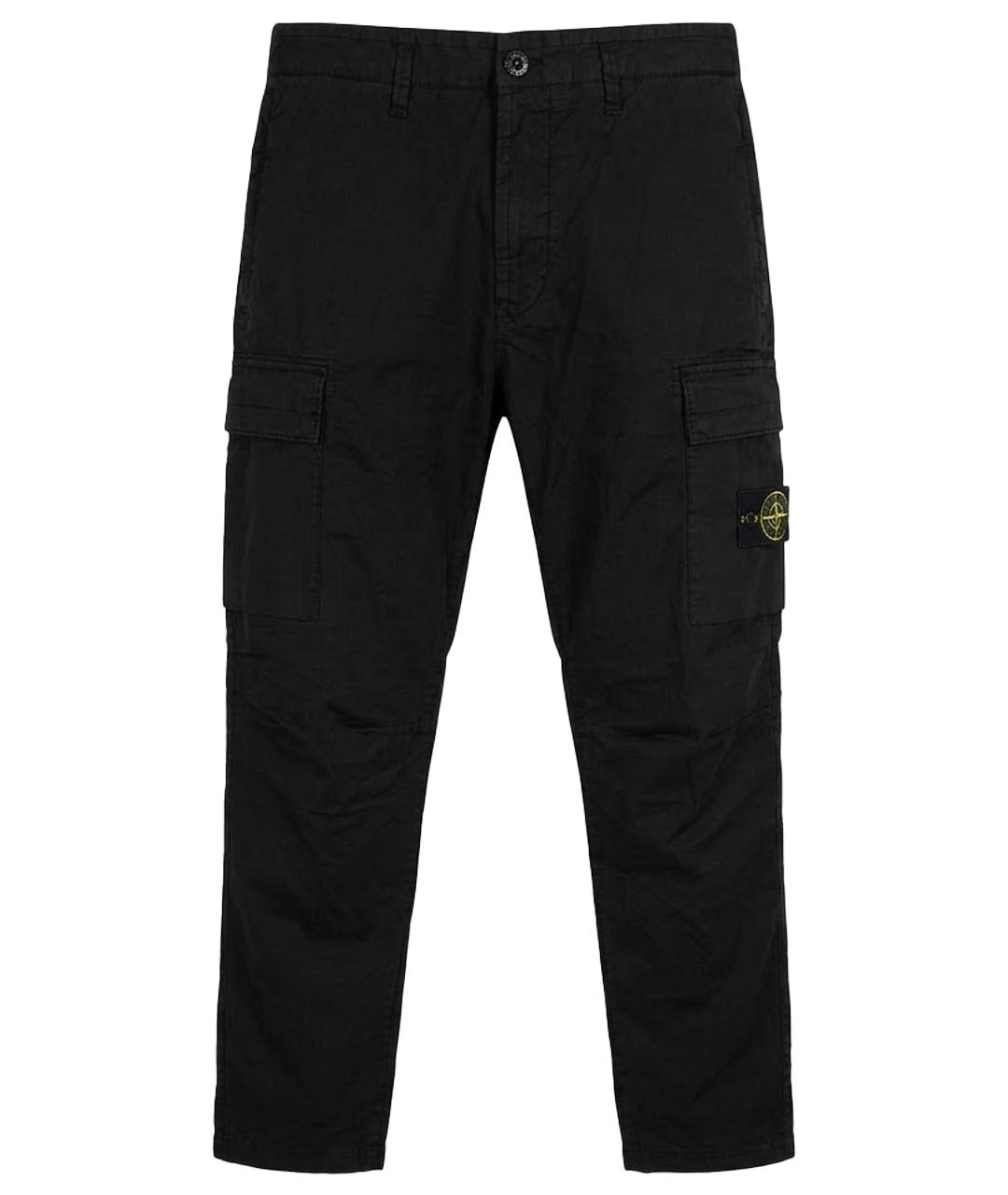 STONE ISLAND Черные повседневные брюки, фото 1