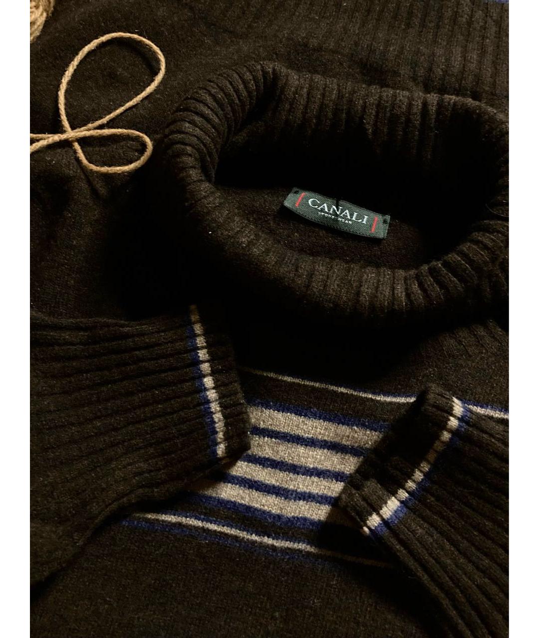CANALI Коричневая шерстяная водолазка, фото 5