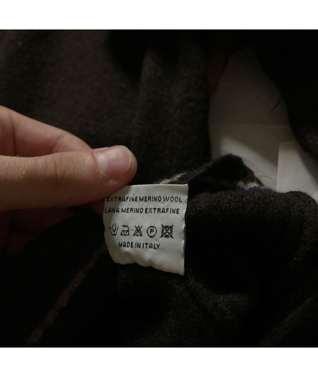 CANALI Коричневая шерстяная водолазка, фото 8
