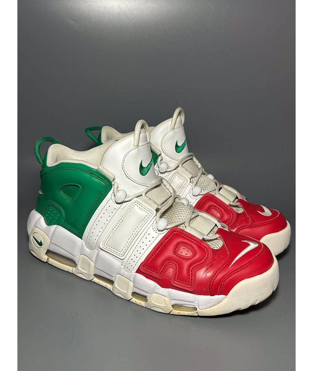 NIKE Белые кожаные высокие кроссовки / кеды, фото 5