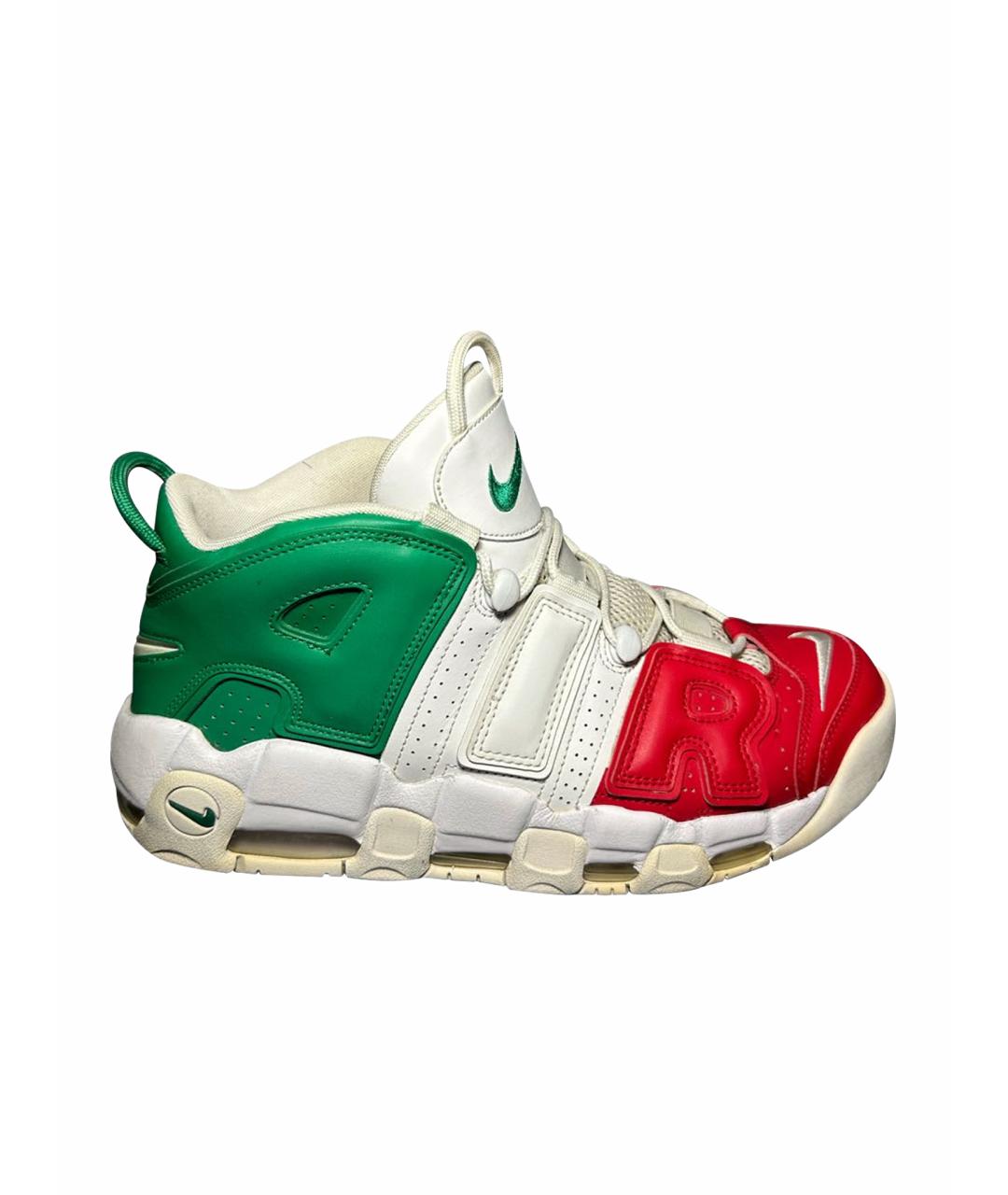 NIKE Белые кожаные высокие кроссовки / кеды, фото 1