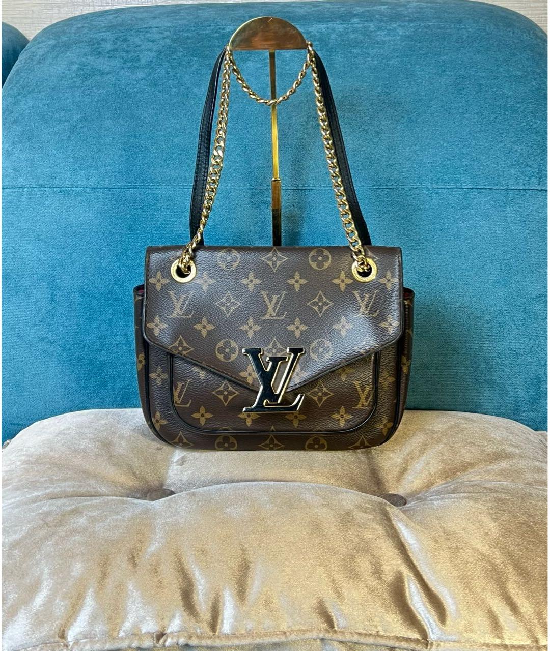 LOUIS VUITTON Коричневая сумка через плечо из канвы, фото 9