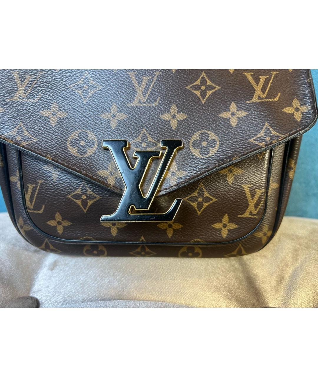 LOUIS VUITTON Коричневая сумка через плечо из канвы, фото 2