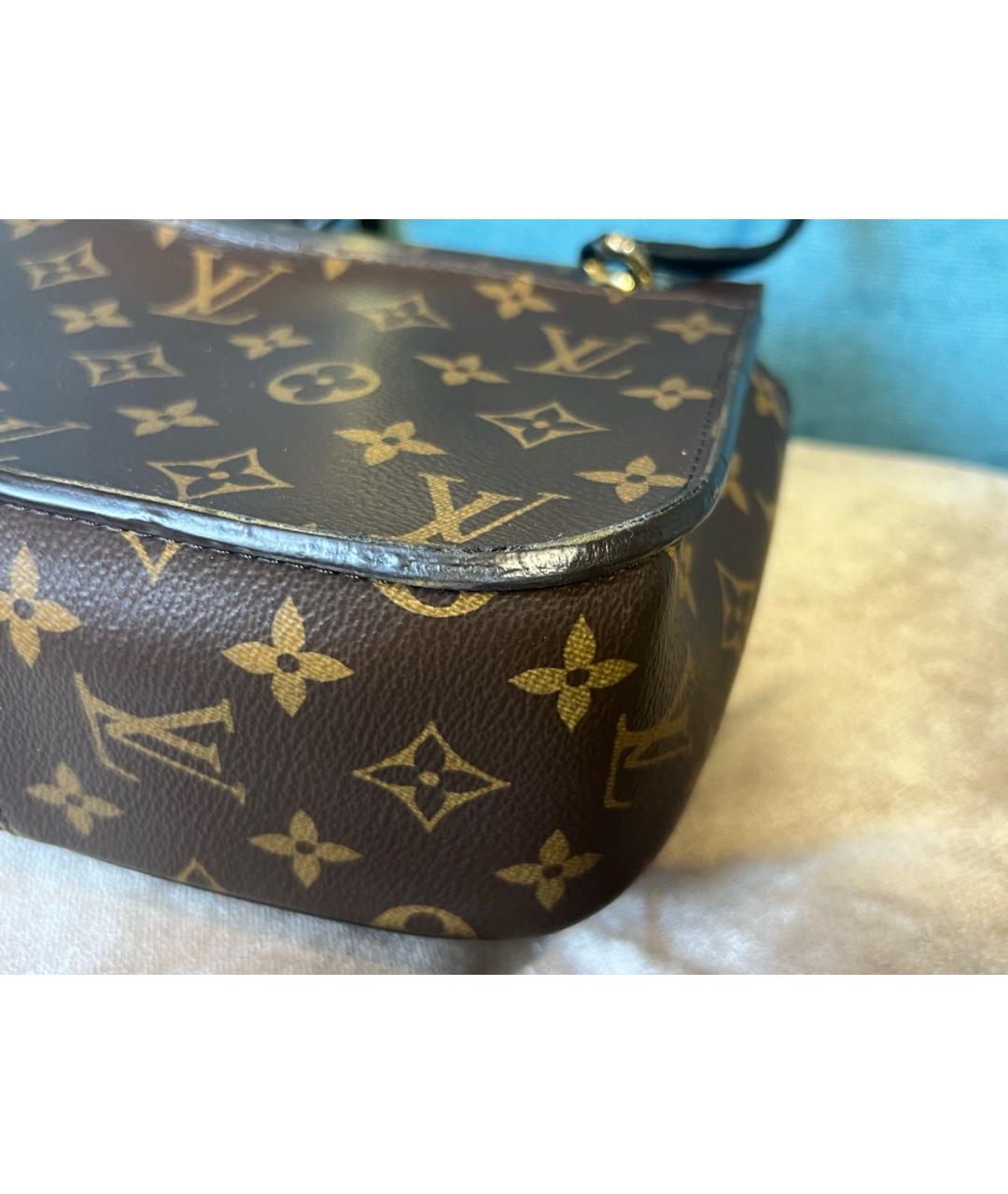 LOUIS VUITTON Коричневая сумка через плечо из канвы, фото 6
