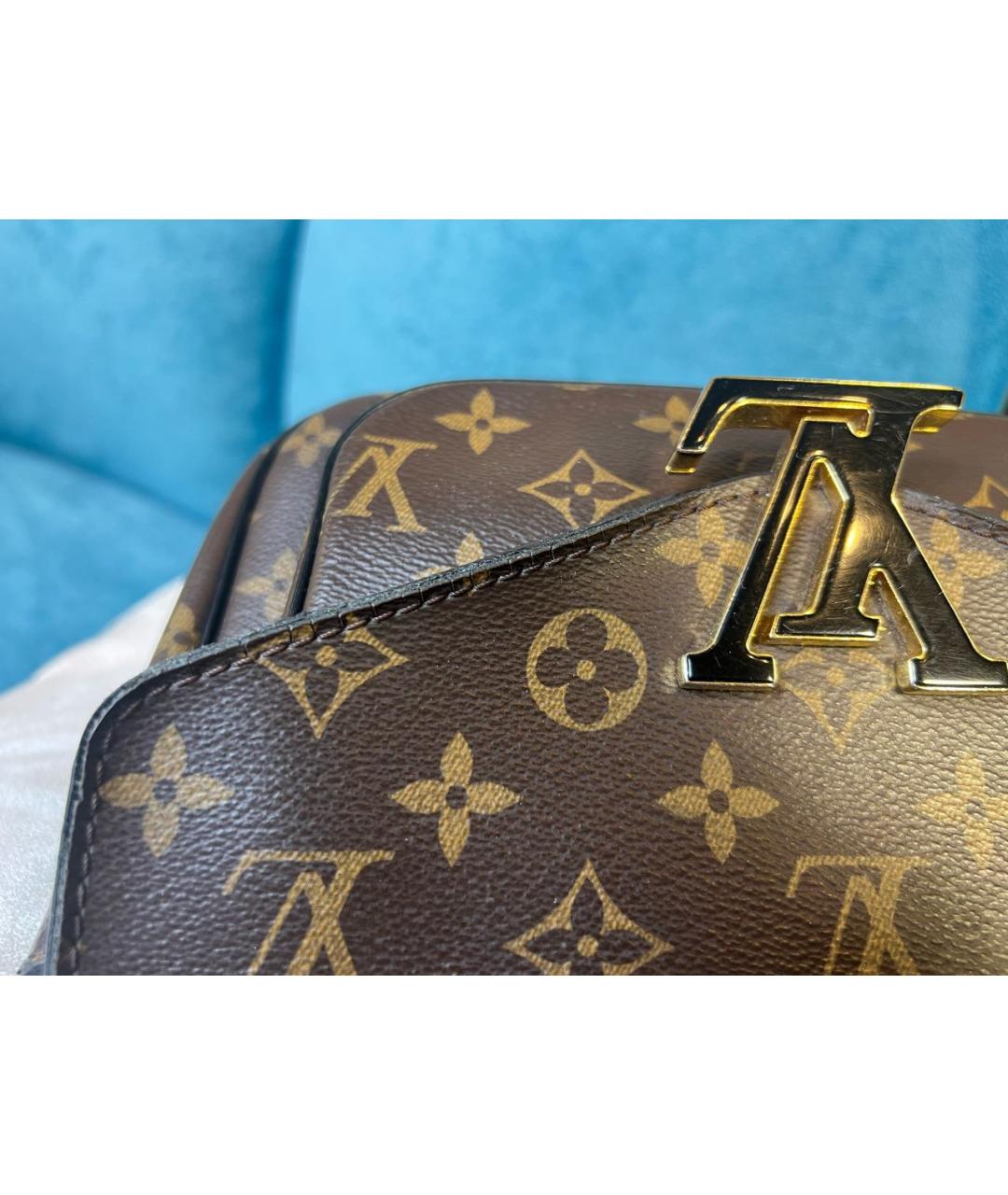 LOUIS VUITTON Коричневая сумка через плечо из канвы, фото 3