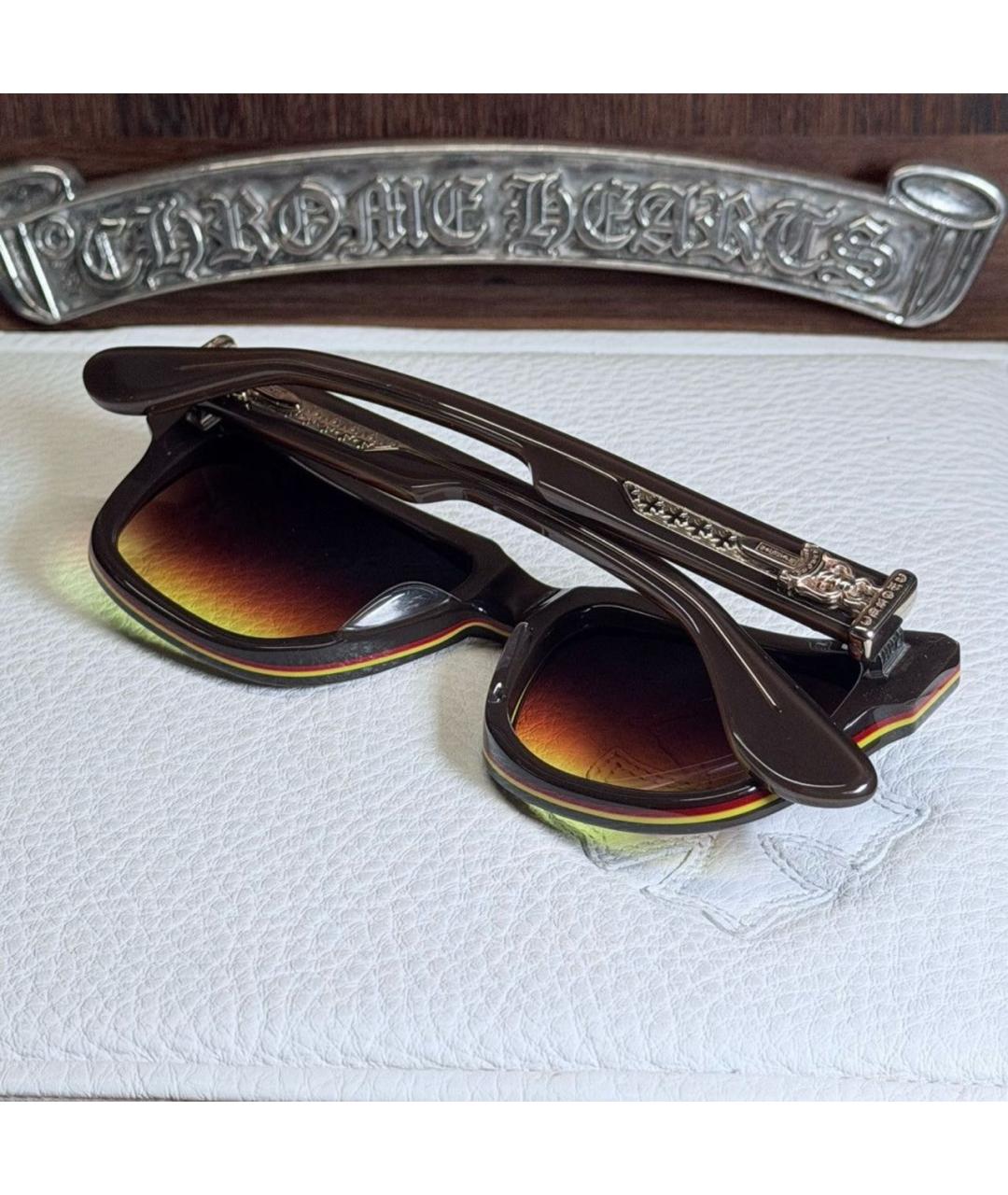 CHROME HEARTS Черные пластиковые солнцезащитные очки, фото 3