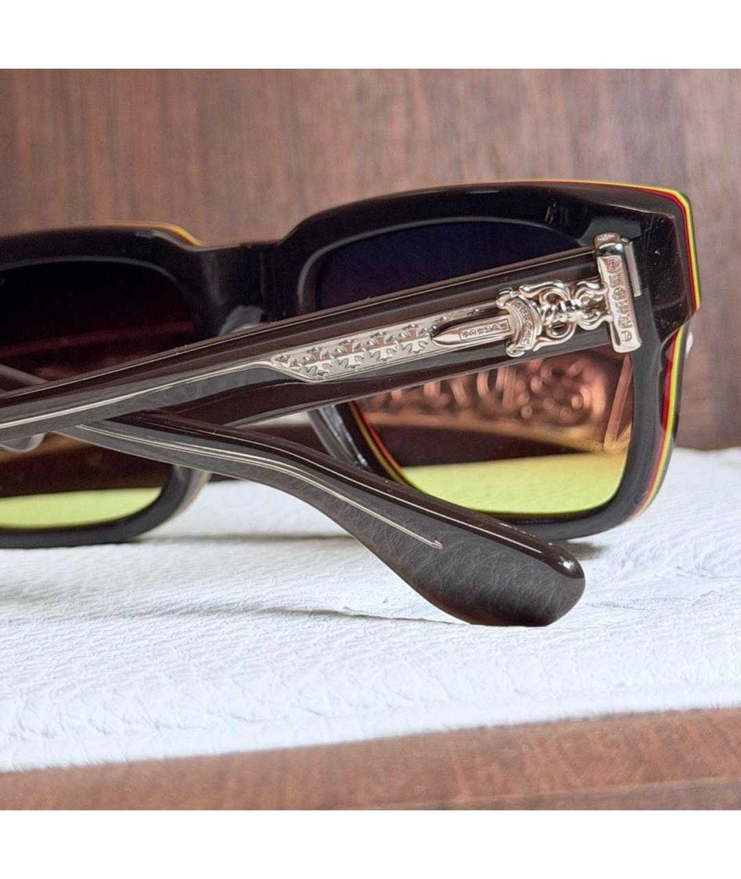 CHROME HEARTS Черные пластиковые солнцезащитные очки, фото 4