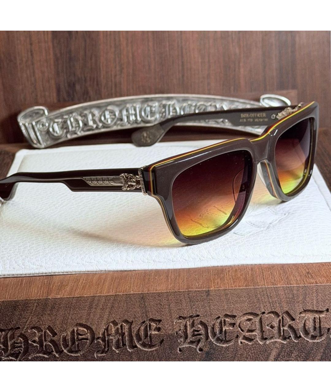 CHROME HEARTS Черные пластиковые солнцезащитные очки, фото 2