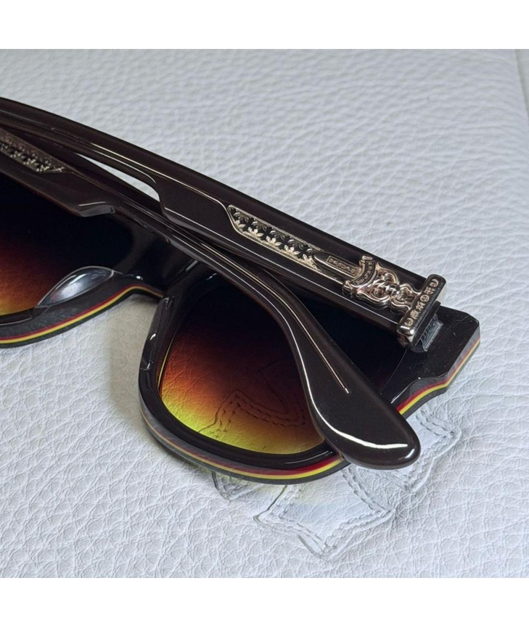 CHROME HEARTS Черные пластиковые солнцезащитные очки, фото 6
