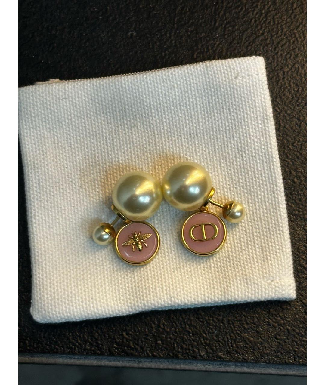 CHRISTIAN DIOR Золотые жемчужные серьги, фото 4