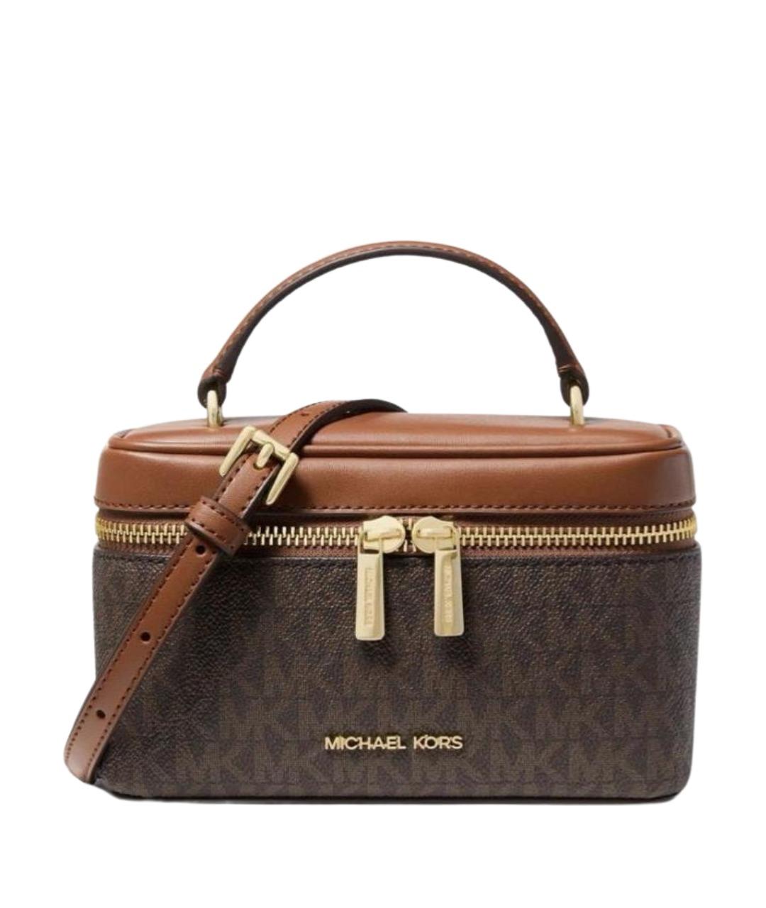 MICHAEL KORS Коричневая сумка через плечо из канвы, фото 1