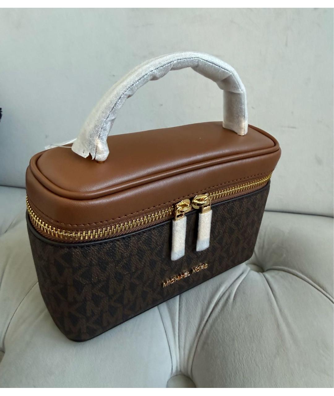 MICHAEL KORS Коричневая сумка через плечо из канвы, фото 2