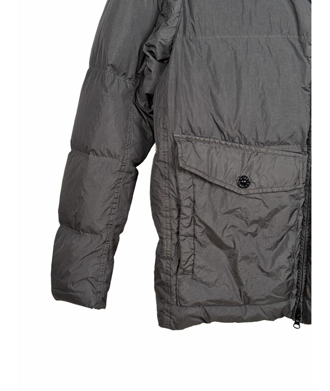 STONE ISLAND Антрацитовый полиамидовый пуховик, фото 5