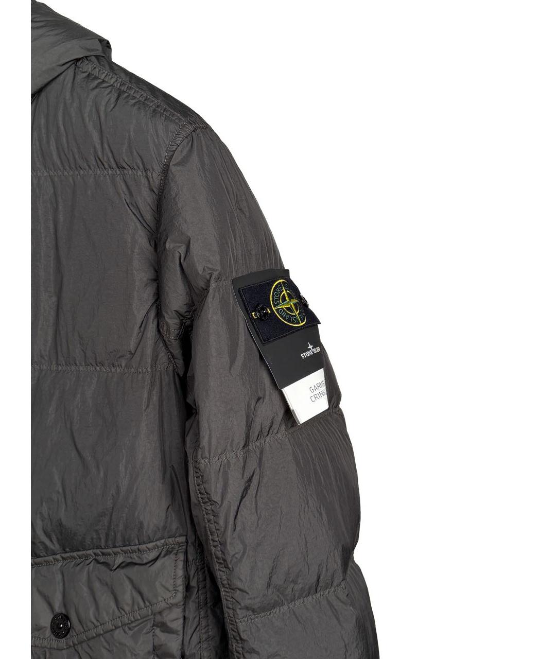 STONE ISLAND Антрацитовый полиамидовый пуховик, фото 4